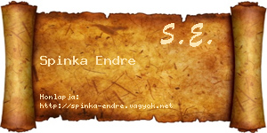 Spinka Endre névjegykártya